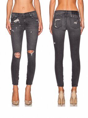 Ksubi Spray On Jeans Carbon Black | Skinny Distressed Stretch Denim | Edgy